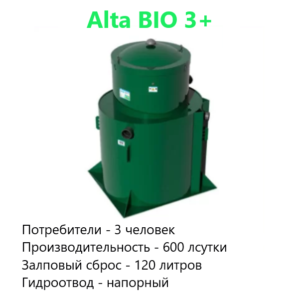 Автономная канализация Alta-BIO 3+